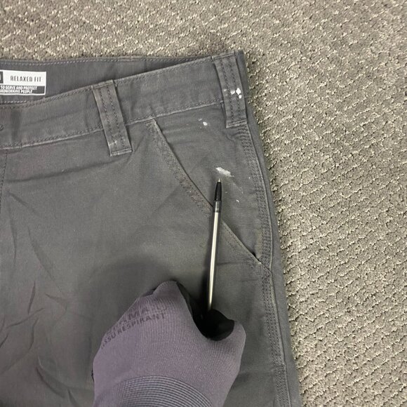 Carhartt Rugged Flex Relaxed Fit Canvas Work Pants Men's 38 x 30 Fits 39x29 Gray - Picture 4 of 16